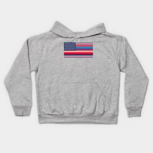 Proud Mexican American // Serape American Flag // USA Serape Kids Hoodie